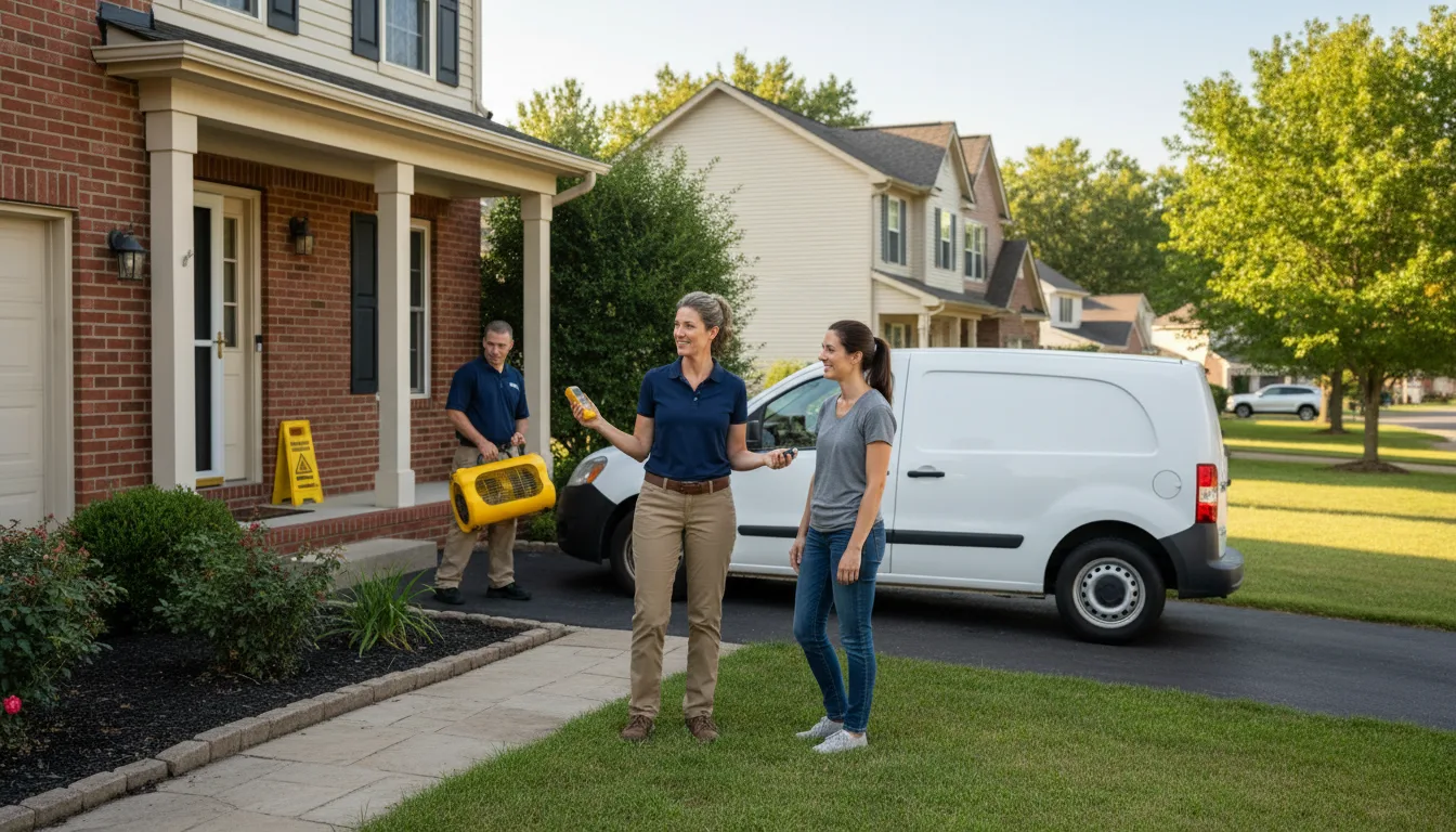 Residential water damage restoration in Rome, IL